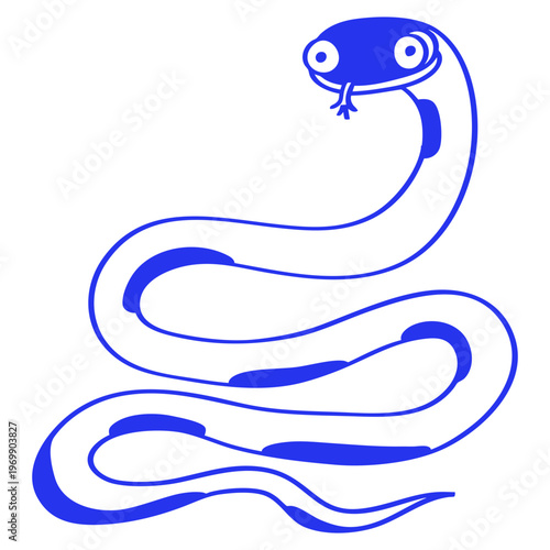 Snake Animal Cartoon Doodle Illustration