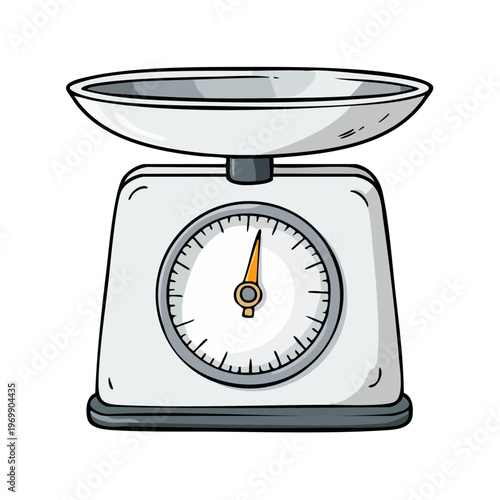 Simple Kitchen Scale with Analog Dial for Weighing Ingredients