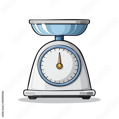 Classic kitchen scale with analog dial for weighing ingredients and food preparation