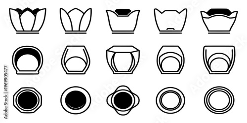 A collection of various nut and bolt head types