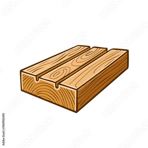 Three parallel wooden boards with a grooved surface and visible wood grain texture