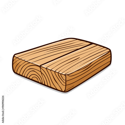 Simple wooden plank with wood grain texture and clear seam