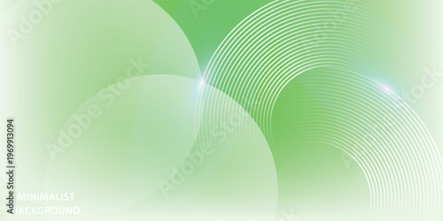 Modern green abstract background with circular elements. Digital technology concept. Plug-in vector illustration for real advertising.
