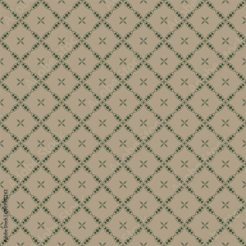 Seamless pattern of simple flat floral