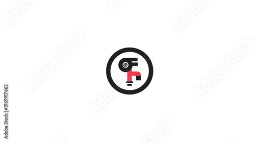 A geometric, circular emblem on a white background with a modern, technical design Free Download A geometric, circular emblem on a white background with a modern, technical design - GFXLoad
