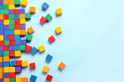 Colorful building cubes on ...