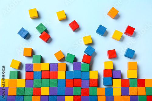Colorful building cubes on ...