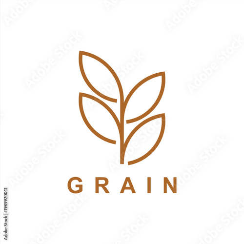 wheat / grain icon symbol logo design