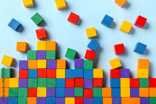 Colorful building cubes on ...