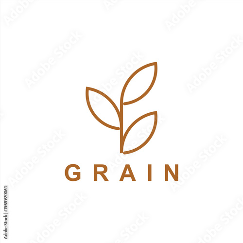 wheat / grain icon symbol logo design