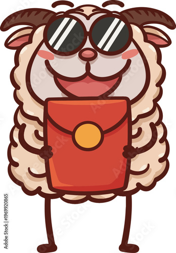 Hand-drawn Cute Cartoon Sheep Illustration Series

