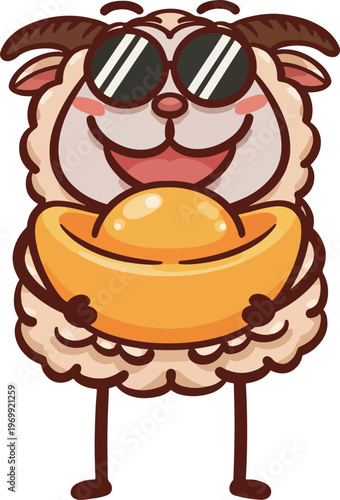 Hand-drawn Cute Cartoon Sheep Illustration Series
