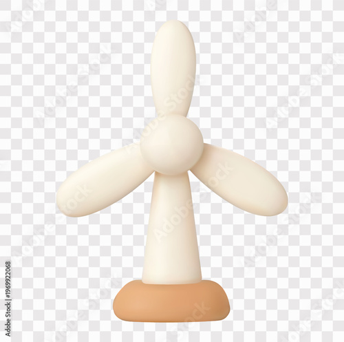 Ecology and Environmental Sustainability Vector Icon Set | 3D icon set | a wind turbine
