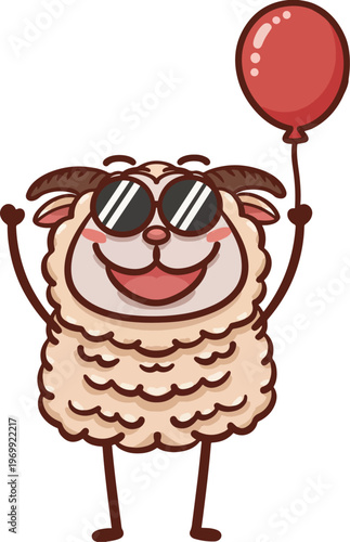 Hand-drawn Cute Cartoon Sheep Illustration Series
