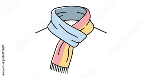 Colorful striped scarf with fringe.