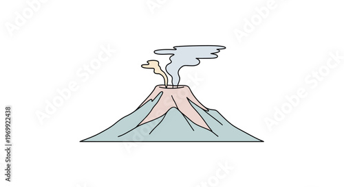 Volcano Eruption Mountain Landscape Nature.