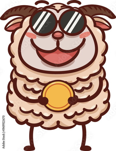 Hand-drawn Cute Cartoon Sheep Illustration Series
