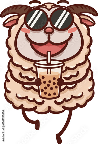 Hand-drawn Cute Cartoon Sheep Illustration Series
