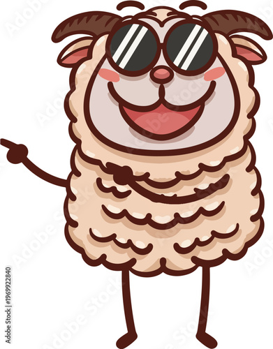 Hand-drawn Cute Cartoon Sheep Illustration Series
