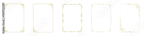 Elegant Golden Ornate Vector Frame Collection