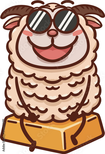 Hand-drawn Cute Cartoon Sheep Illustration Series
