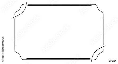 Elegant Decorative Frame, Ornate Border Design, Classic Vintage Label Template