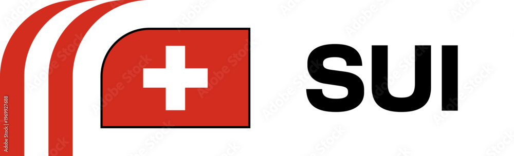 Obraz premium Switzerland Football Flag Badge