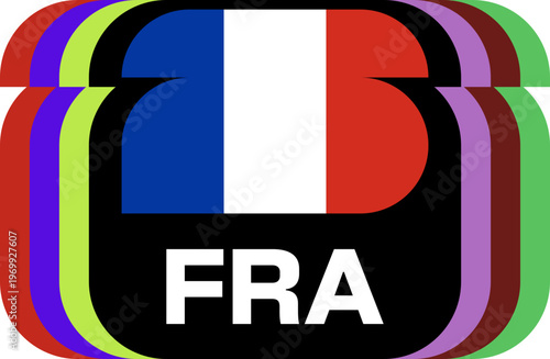 France Flag Plaque Layered