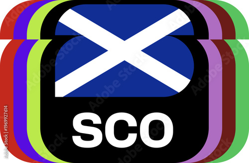 Scotland Flag Plaque Layered