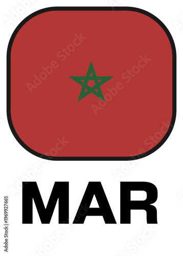 Morocco Tournament Flag Badge