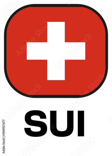 Switzerland Tournament Flag Badge