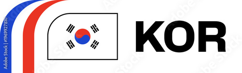 Korea Republic Football Flag Badge