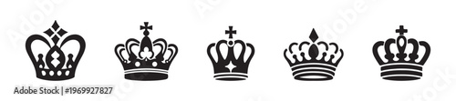 Collection of Royal Crown Vector Icon Designs