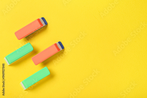 Different rubber erasers on...
