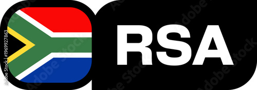 South Africa Flag Tournament Badge