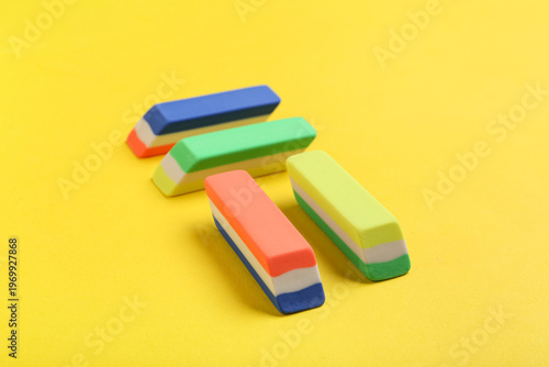 Different rubber erasers on...