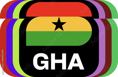 ghana Flag Plaque Layered