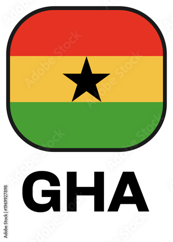 ghana Tournament Flag Badge