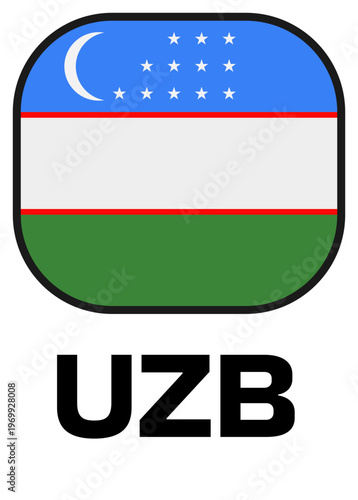 uzbekistan Tournament Flag Badge
