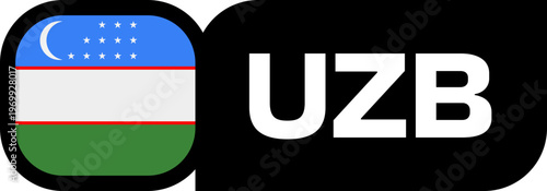 uzbekistan Flag Tournament Badge