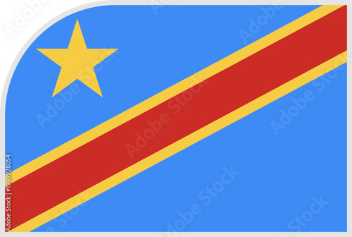 congo dr Flag Tournament Badge