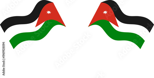 jordan Crossed Waving Flags