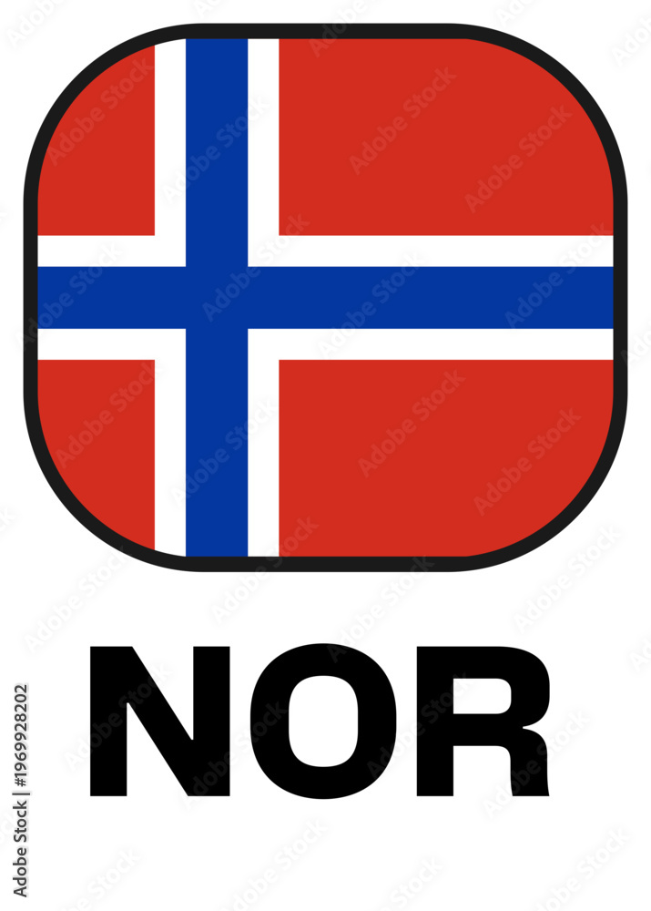 Fototapeta premium norway Tournament Flag Badge