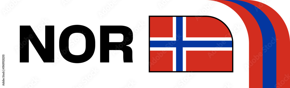 Obraz premium norway Football Flag Badge