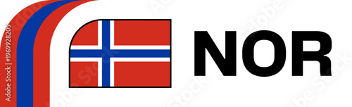 norway Football Flag Badge