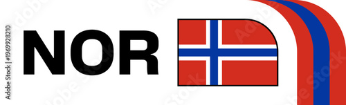 norway Football Flag Badge