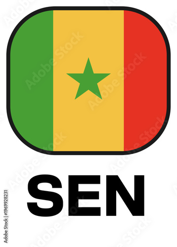 senegal Tournament Flag Badge