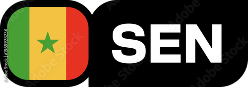 senegal Flag Tournament Badge