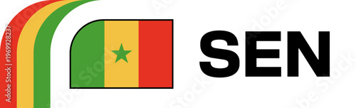 senegal Football Flag Badge