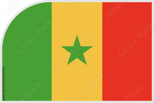 senegal Flag Tournament Badge